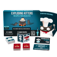 Exploding Kittens: Recipes for Disaster – box with cone of shame and components