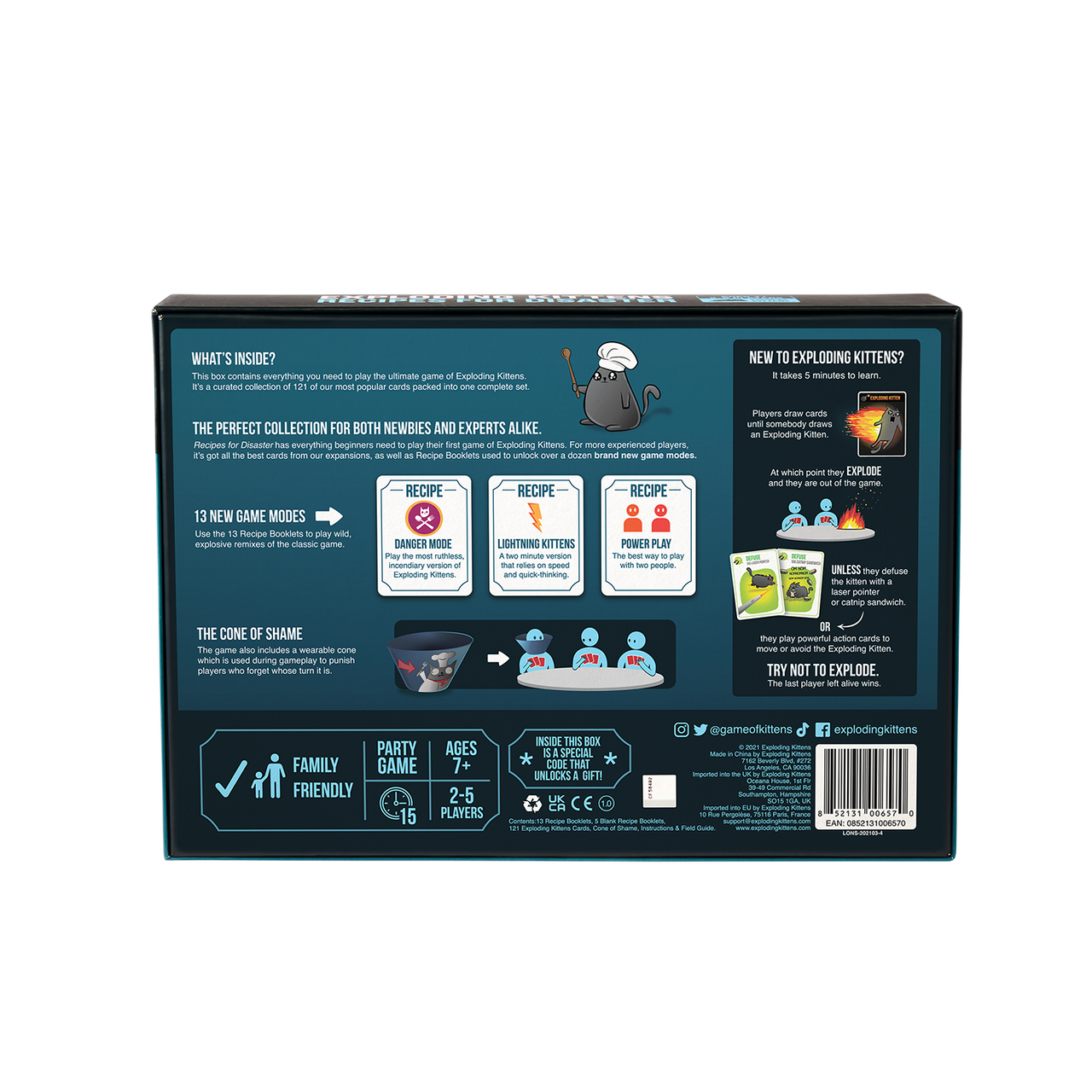 Exploding Kittens: Recipes for Disaster – box back