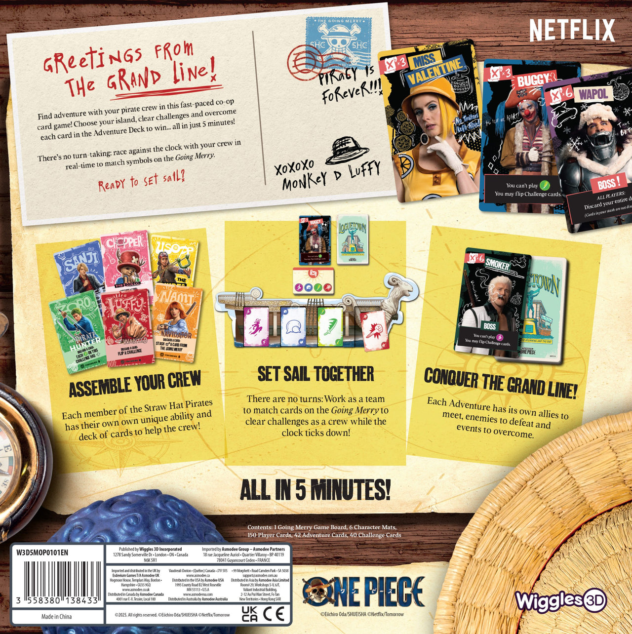 5-Minute One Piece – box back