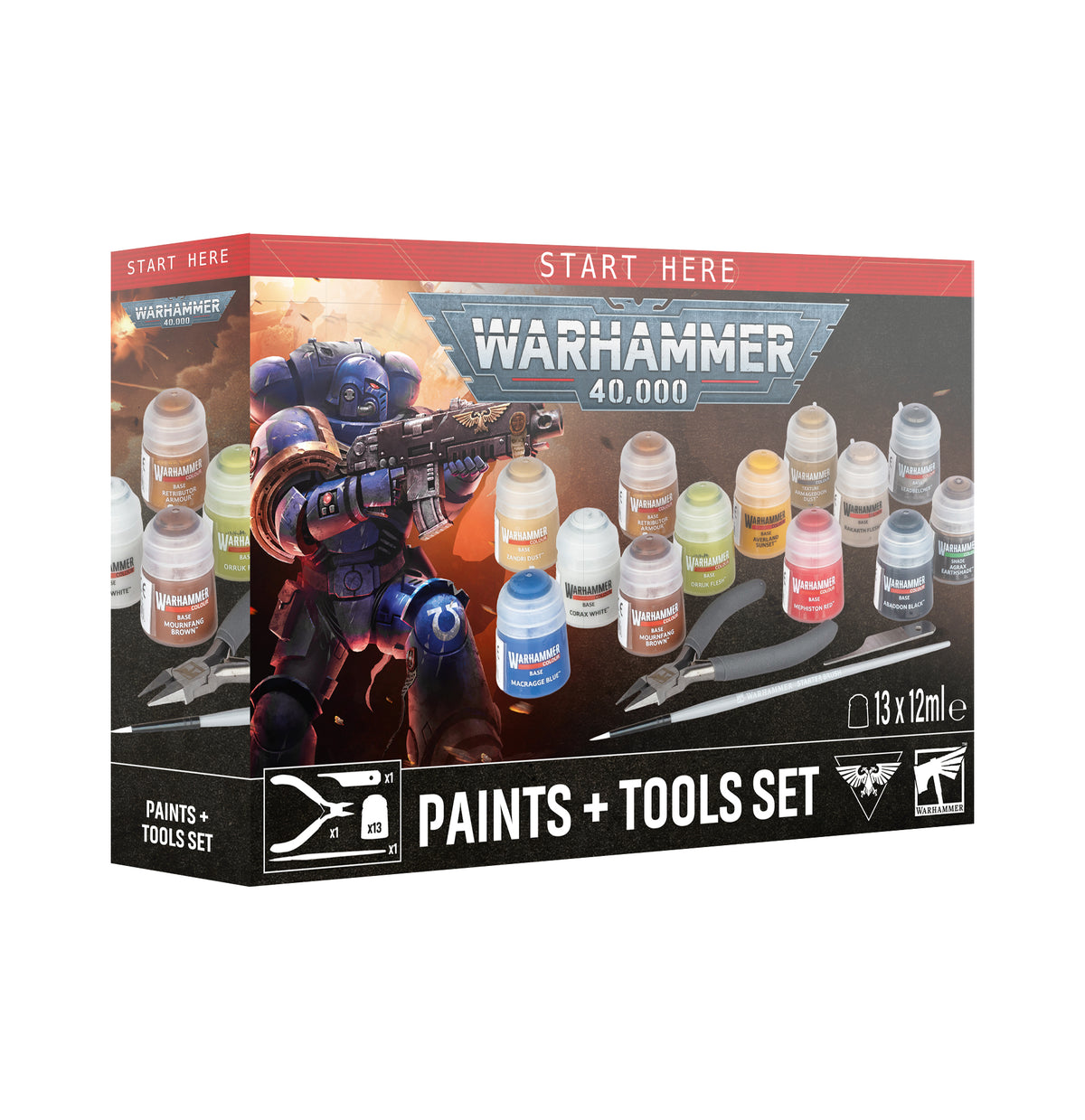 Warhammer 40,000 Paints + Tools Set by Games Workshop