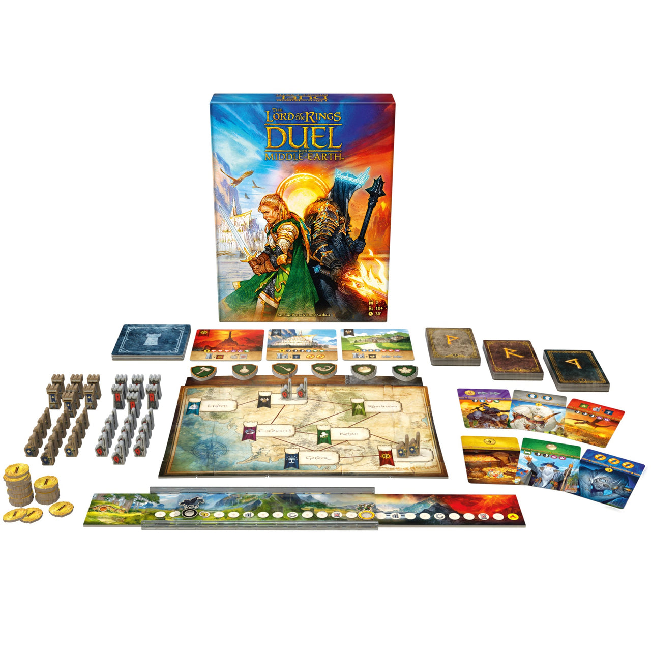 The Lord of the Rings: Duel for Middle-earth – box and components