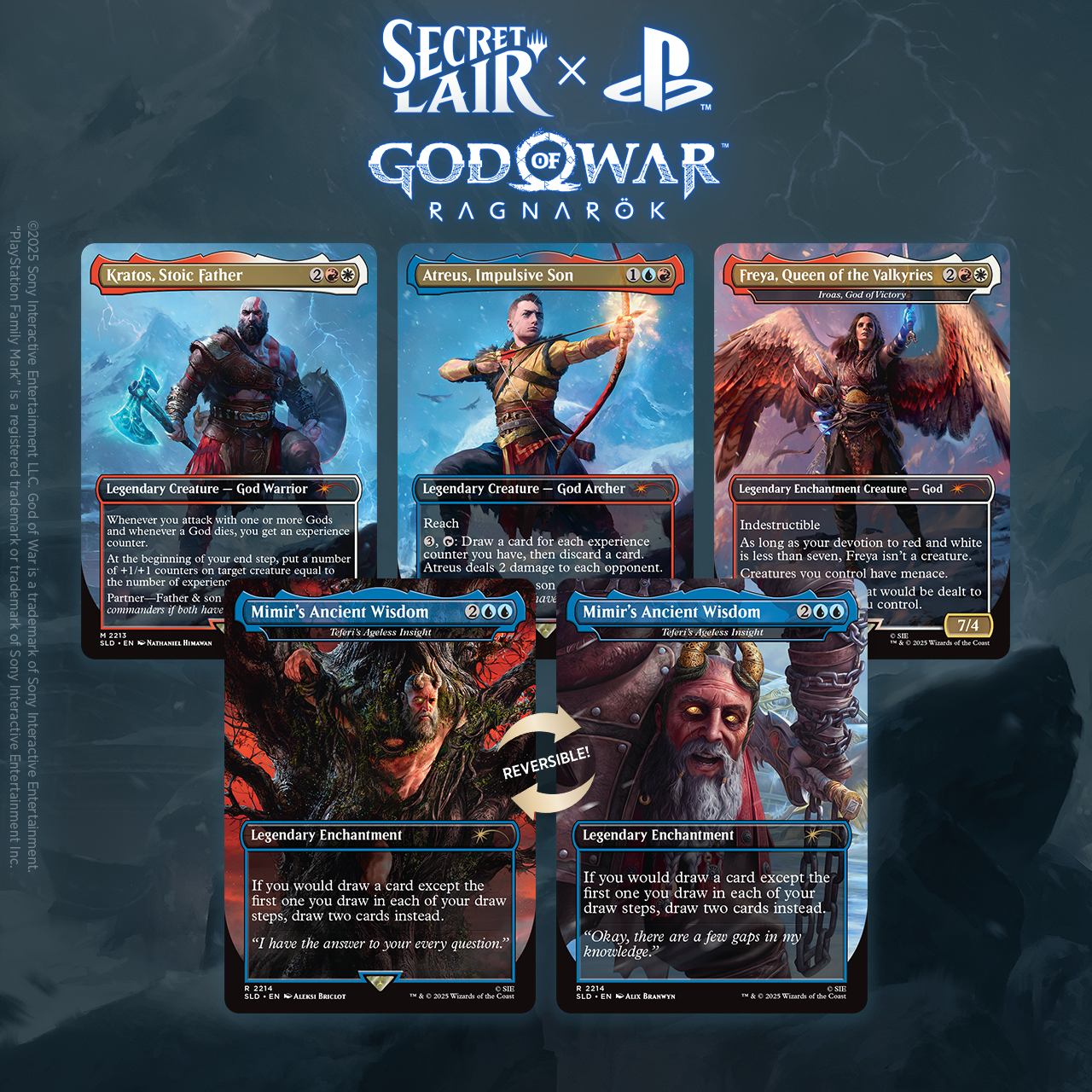 MTG Secret Lair: Playstation, God of War Ragnarok