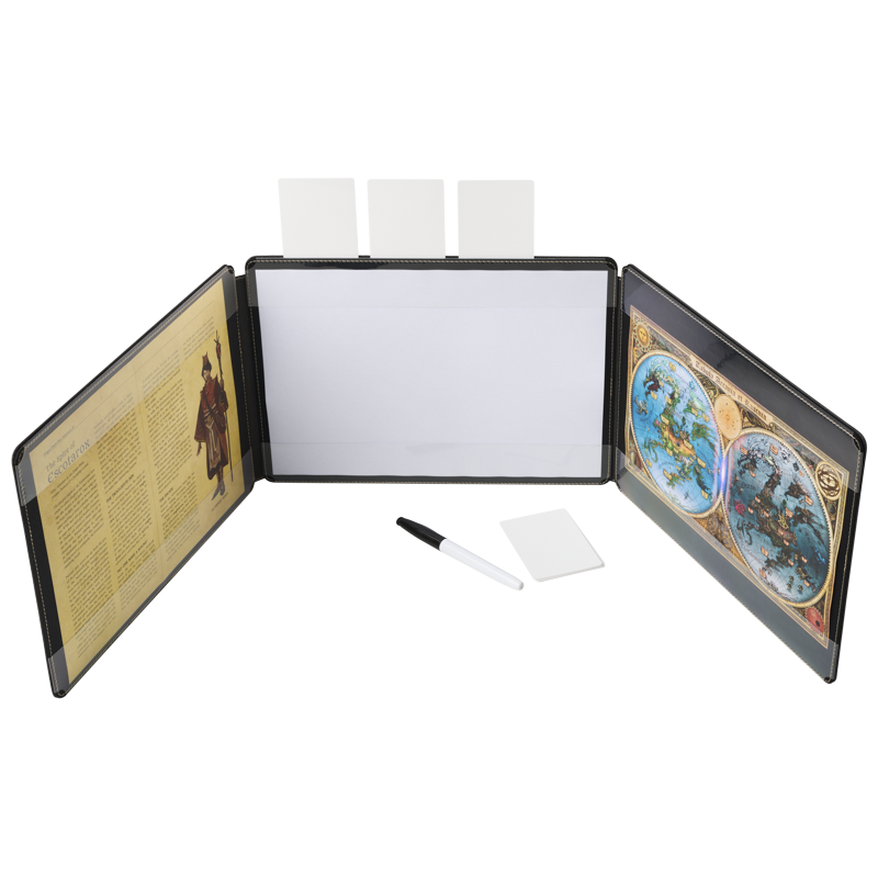 Dragon Shield Game Master Screen Iron Grey – open with blank content