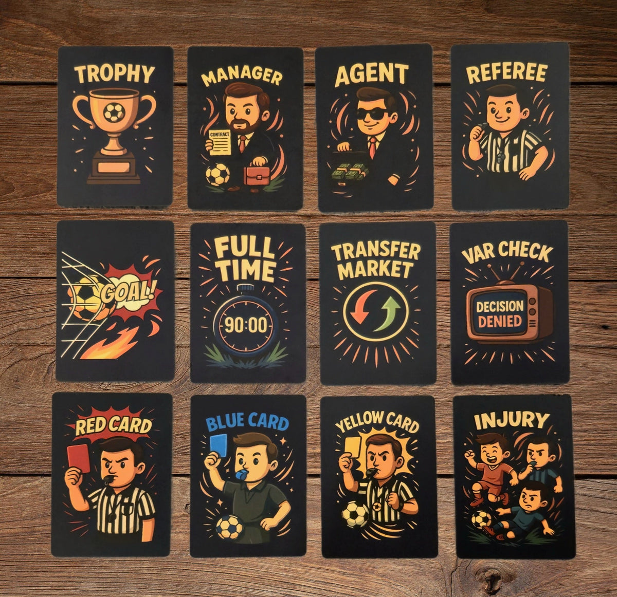5-Aside Football Card Game – action cards