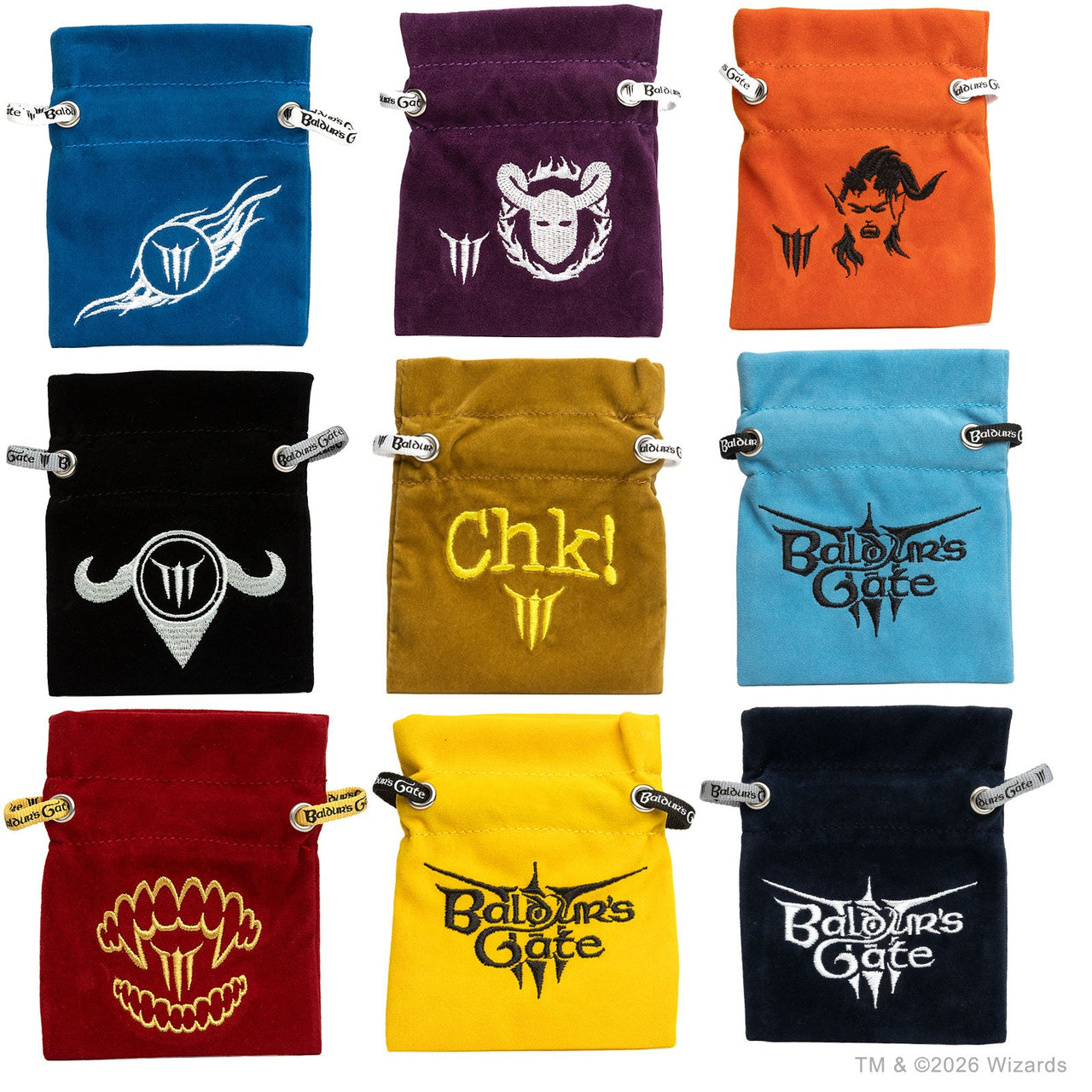 D&D Baldur's Gate 3 Treasure Pack – dice bags