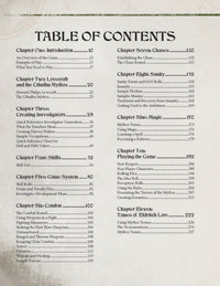 Call of Cthulhu Keeper Rulebook – table of contents 1