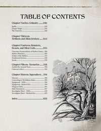 Call of Cthulhu Keeper Rulebook – table of contents 2
