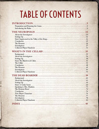 Call of Cthulhu Gateways to Terror – table of contents