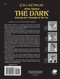 Call of Cthulhu Alone Against the Dark – back cover