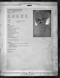 Call of Cthulhu Alone Against the Dark – character sheet