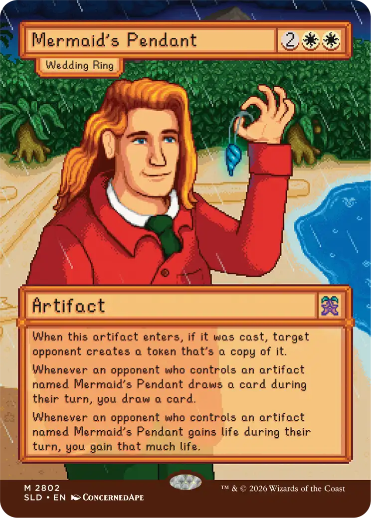 Secret Lair x Stardew Valley: Welcome to Stardew Valley – Mermaid's Pendant card