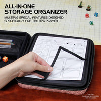 Enhance Tabletop RPG Organizer Case Collector's Edition Pink – folded open