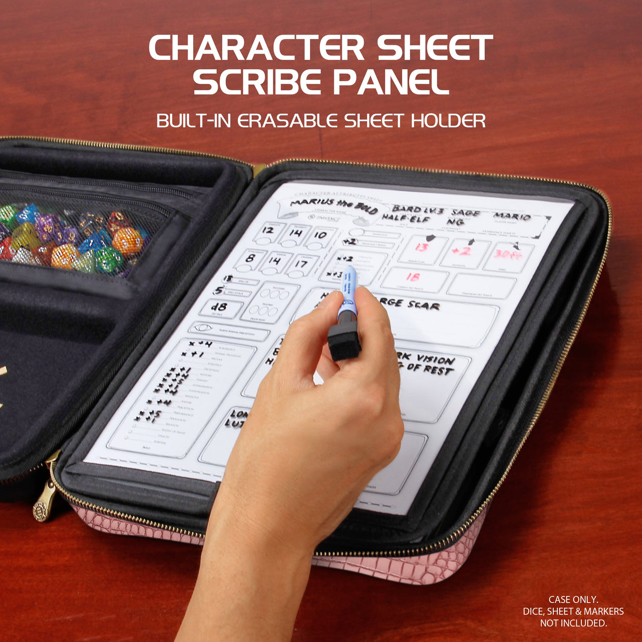 Enhance Tabletop RPG Organizer Case Collector's Edition Pink – in hand