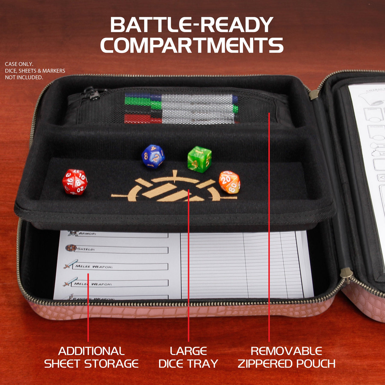 Enhance Tabletop RPG Organizer Case Collector's Edition Pink – paper storage