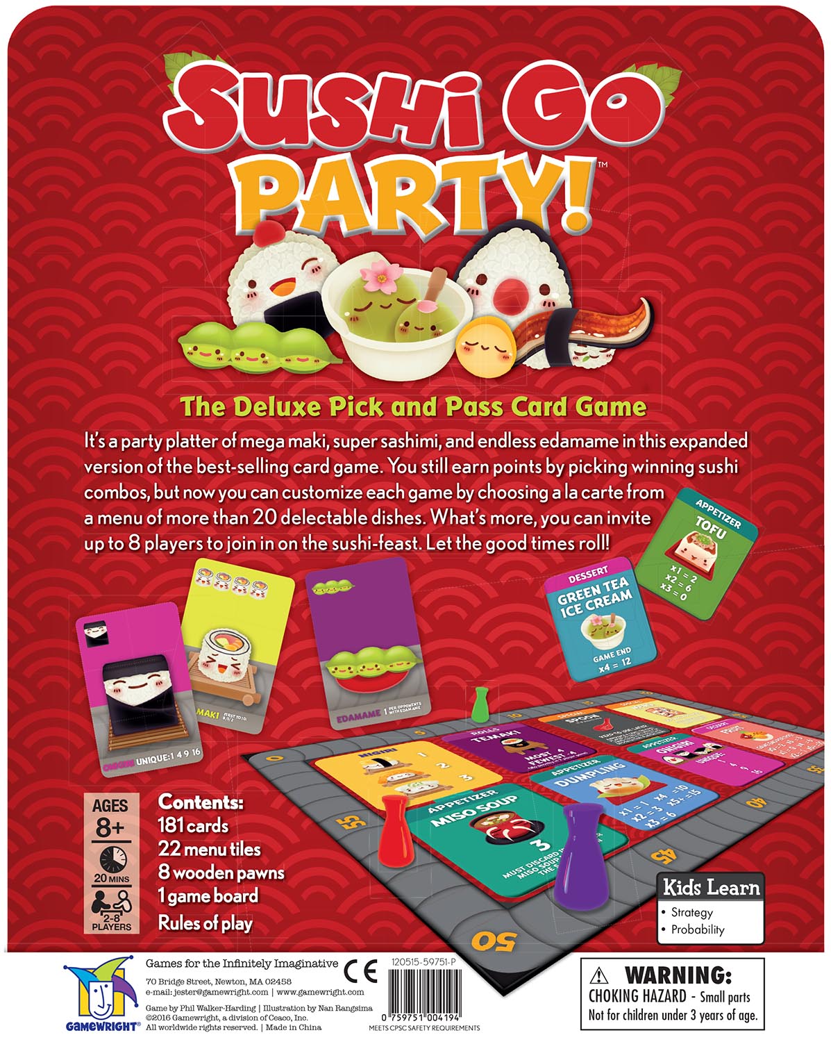 Sushi Go Party! – box back