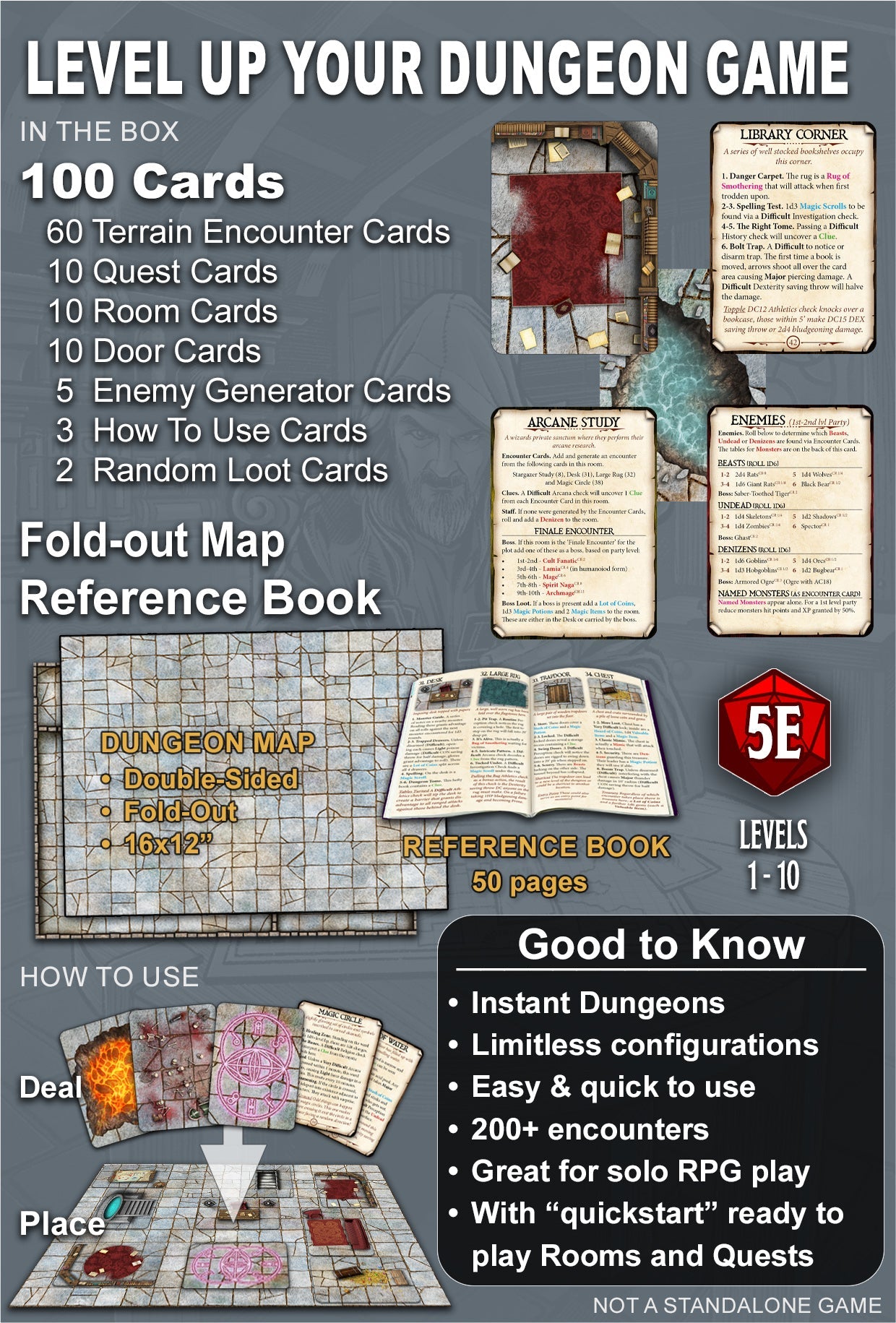 Dungeon Designer's Deck – rear cover