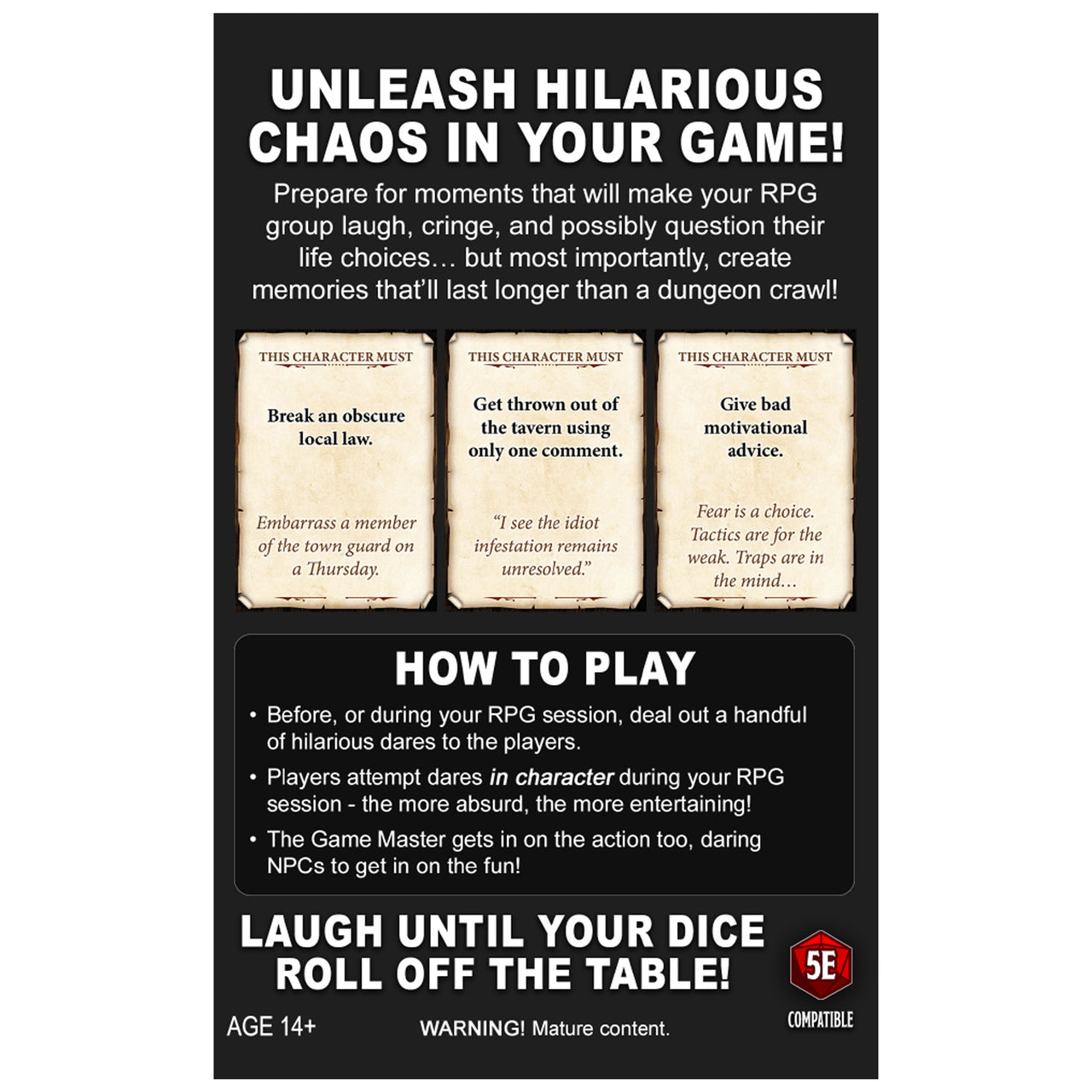 Dumb Dares & Silly Side Quests – rear cover