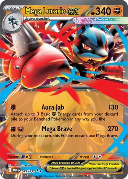 Pokémon TCG Mega Lucario ex League Battle Deck – Mega Lucario ex card