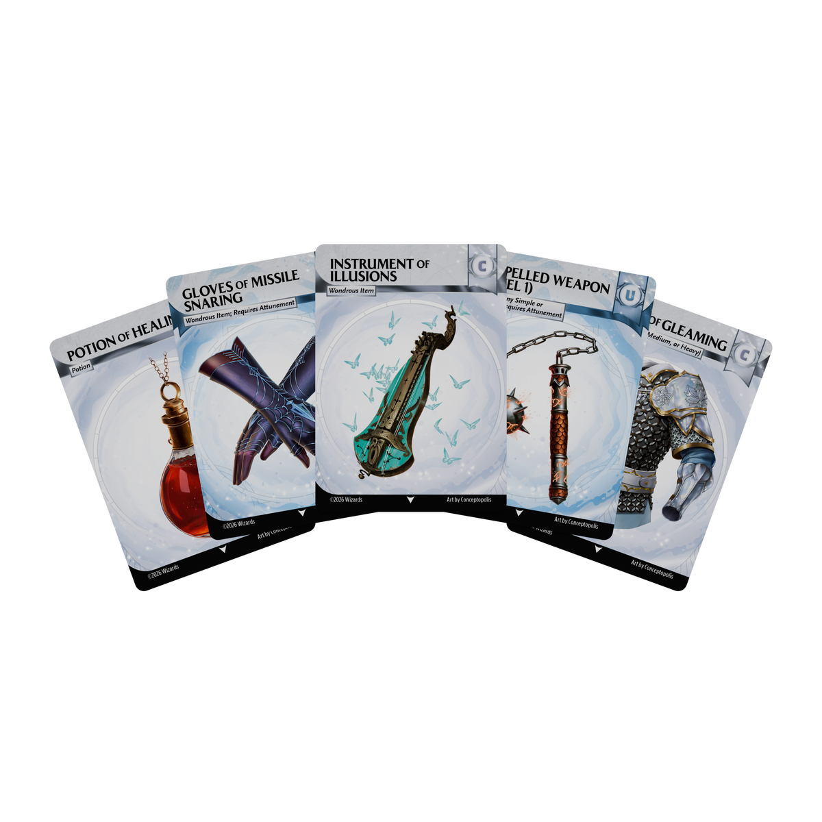 D&D Reference Cards Magic Items: Common and Uncommon – card fan
