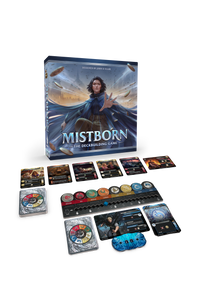 Mistborn: The Deckbuilding Game – box and single player view with card market