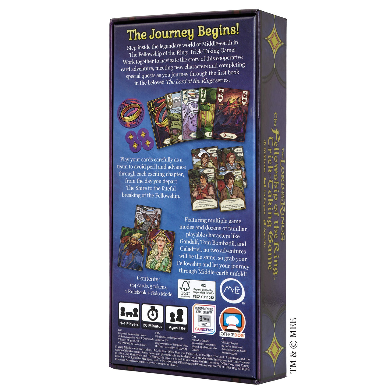 The Fellowship of the Ring: Trick-Taking Game – box back