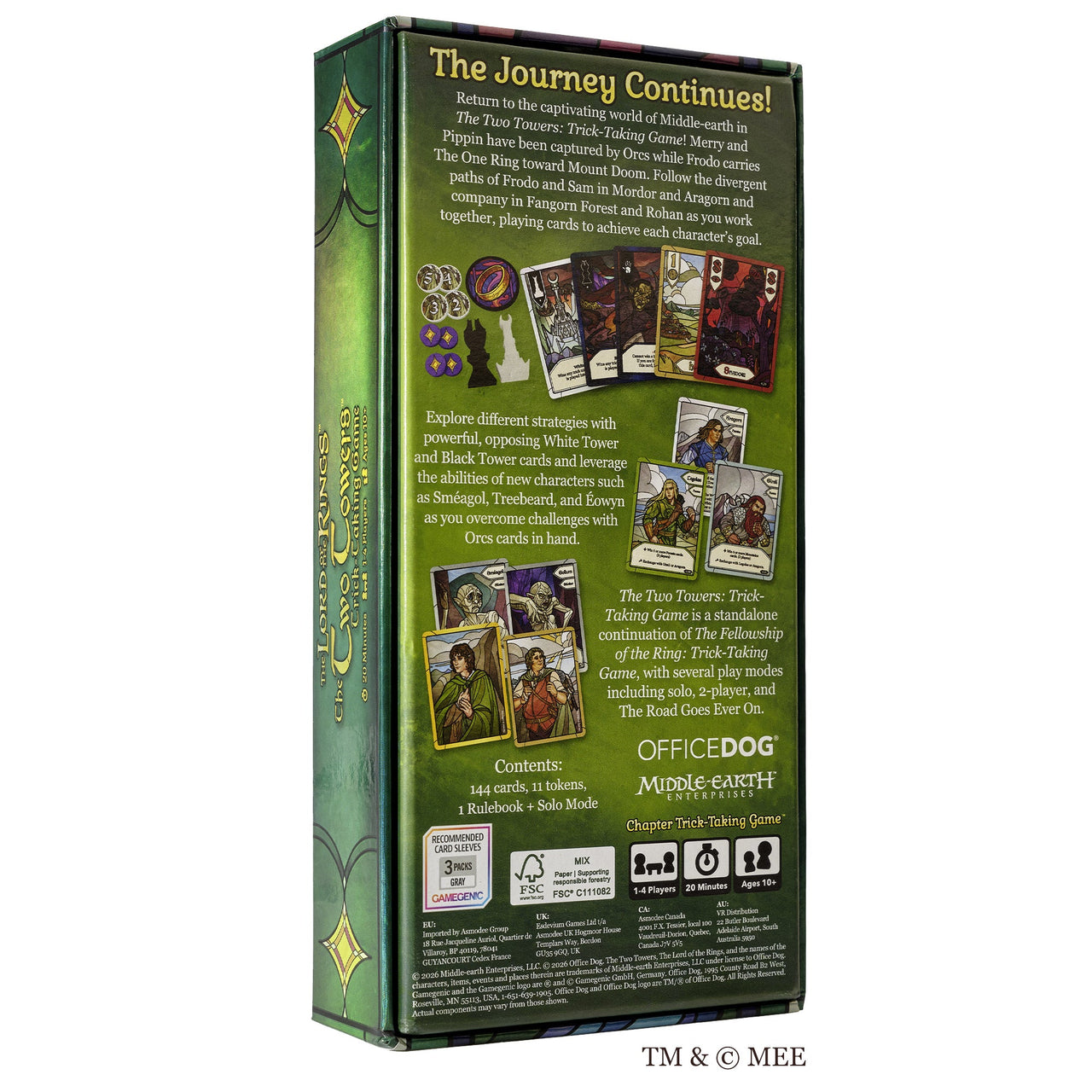 The Two Towers: Trick-Taking Game – box back