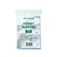Geek Culture Penny Sleeves 100ct – clear penny sleeves for standard-size trading cards