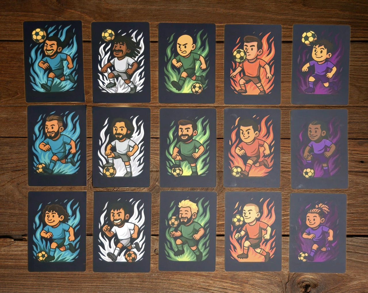 5-Aside Football Card Game – player cards