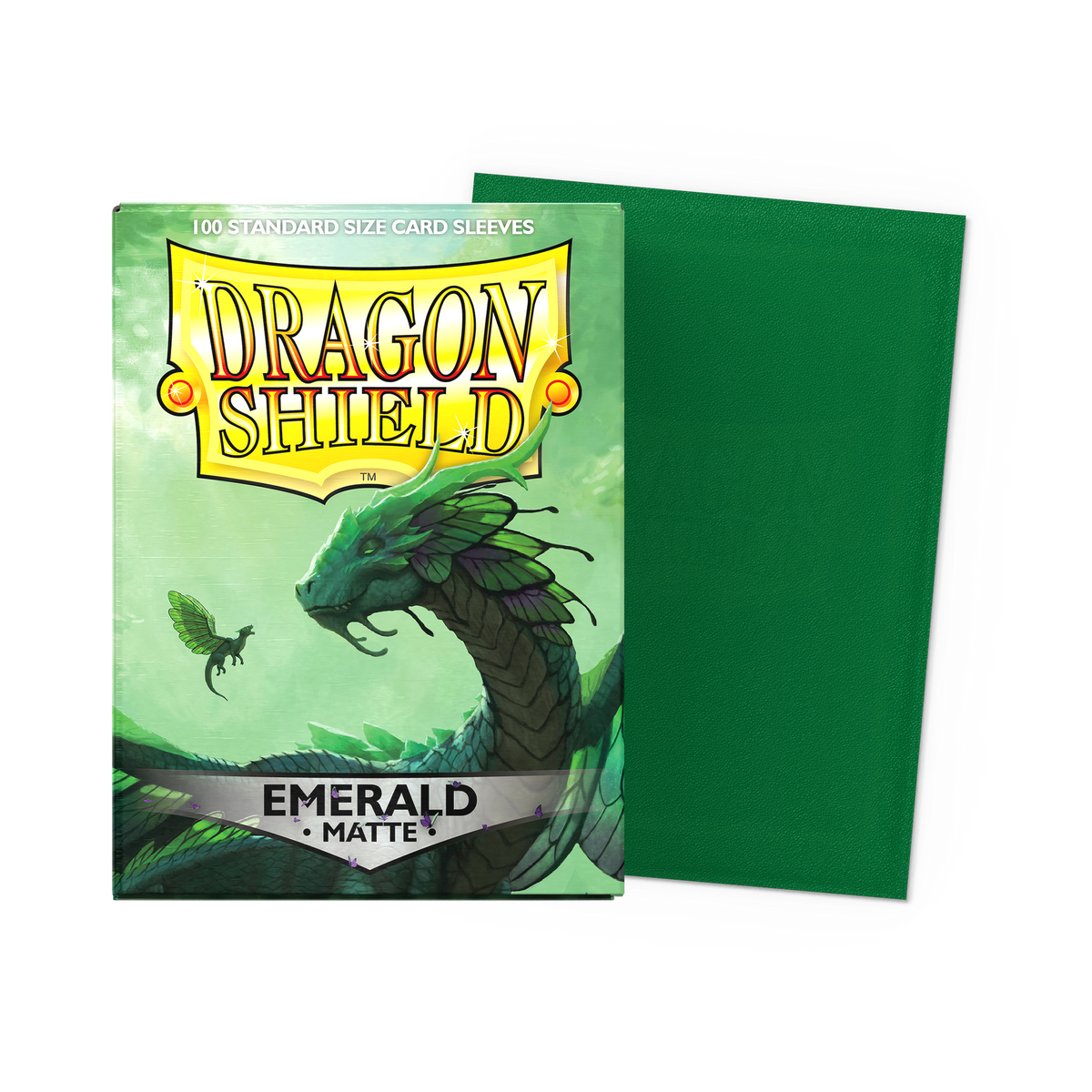 Dragon Shield Matte Sleeves Emerald (Green) – box and sleeve