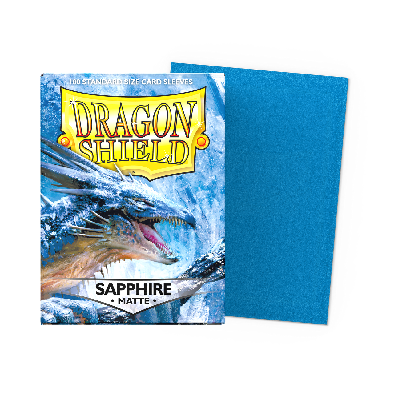 Dragon Shield Matte Sleeves Sapphire (Blue) – box and sleeve