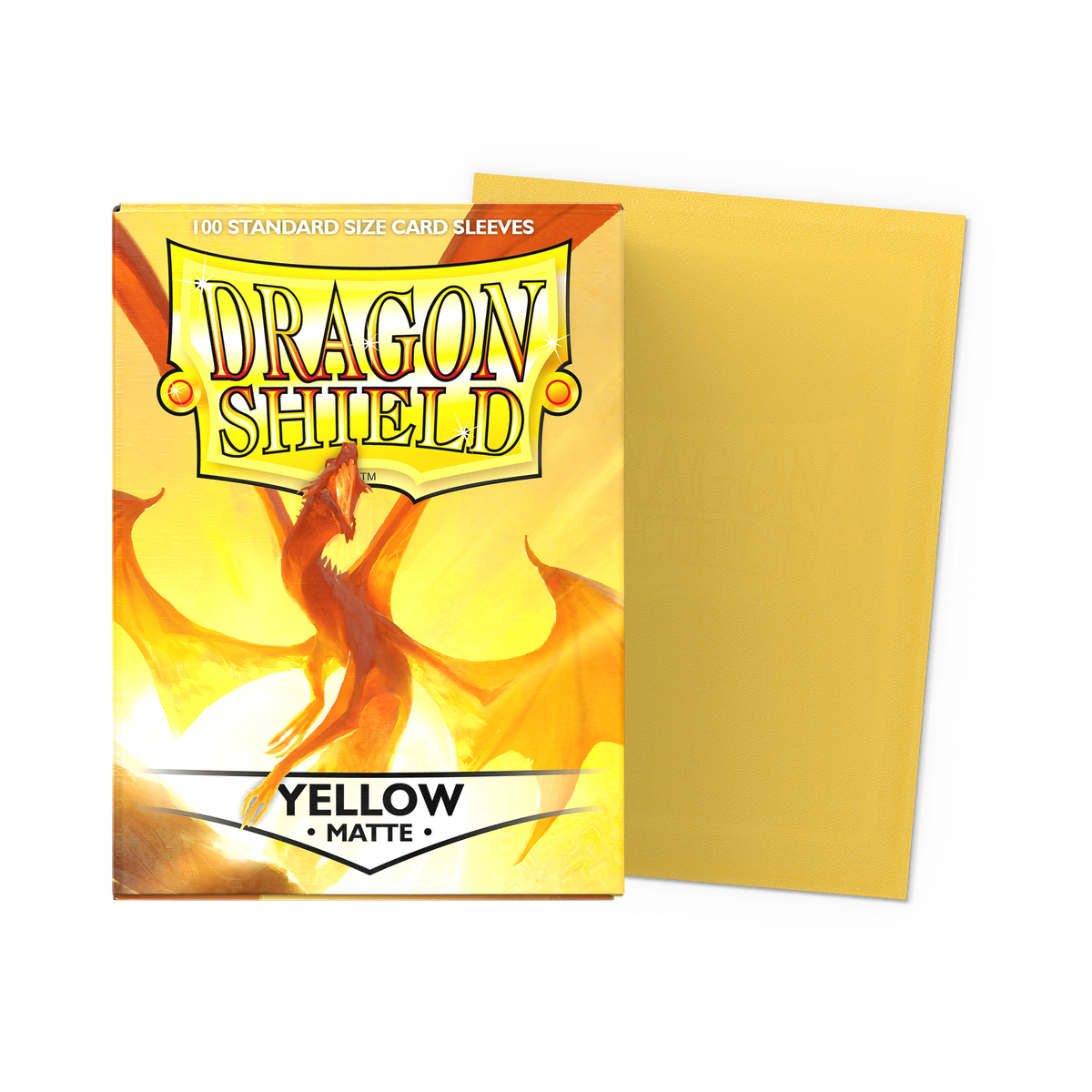 Dragon Shield Matte Sleeves Yellow – box and sleeve