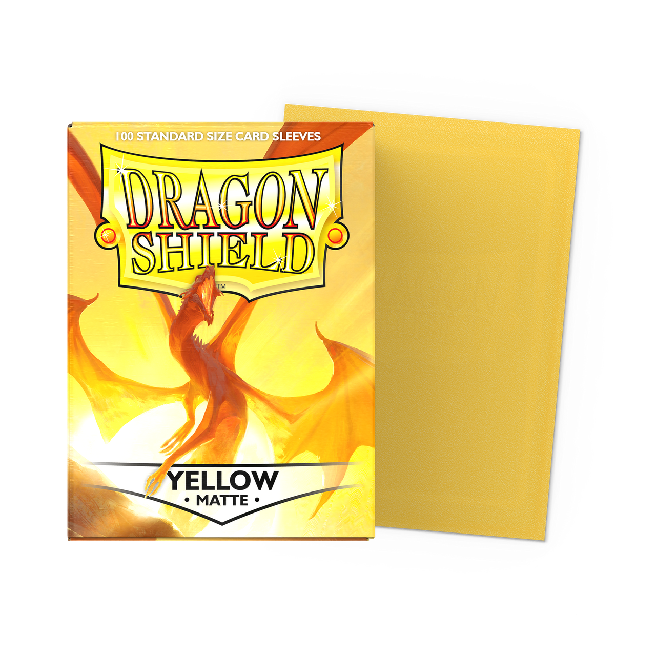 Dragon Shield Matte Sleeves Yellow – box and sleeve