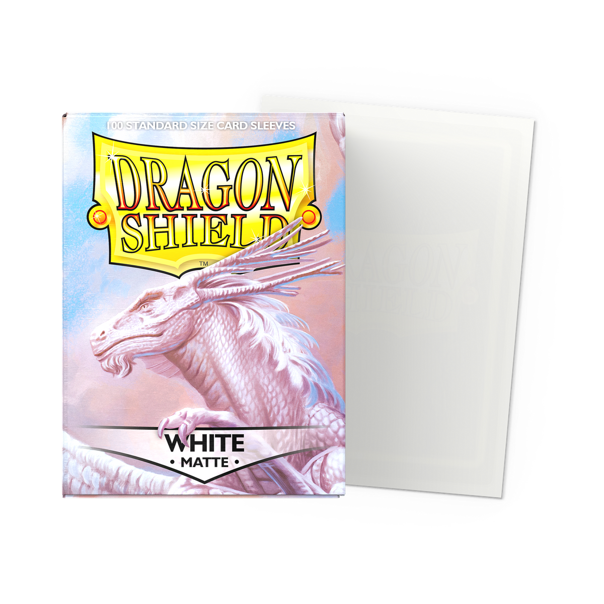Dragon Shield Matte Sleeves White – box and sleeve