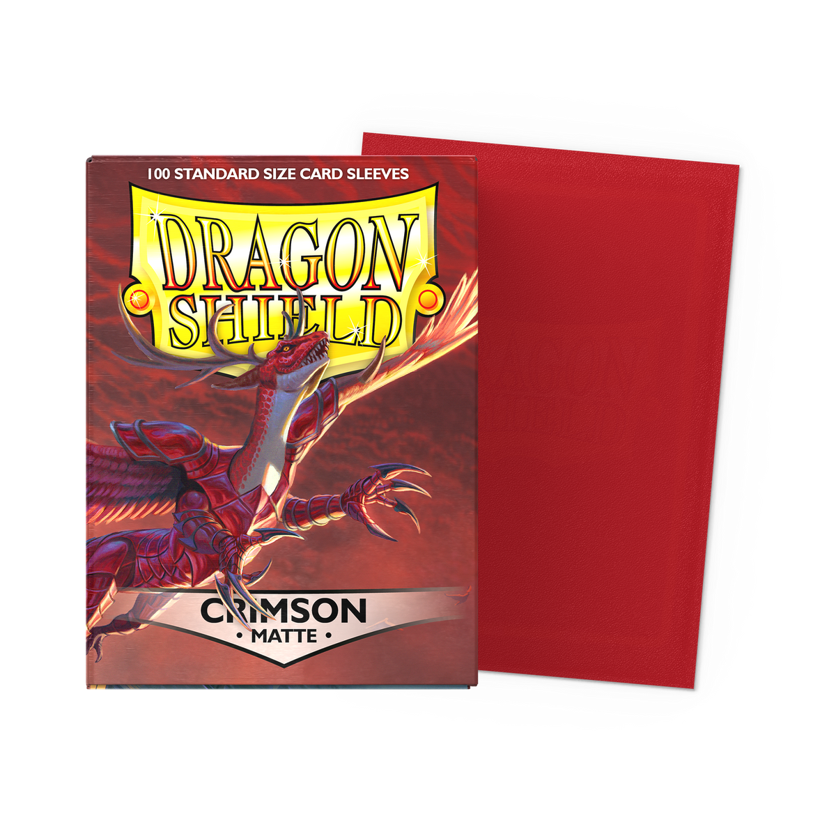 Dragon Shield Matte Sleeves Crimson (Red) – box and sleeve