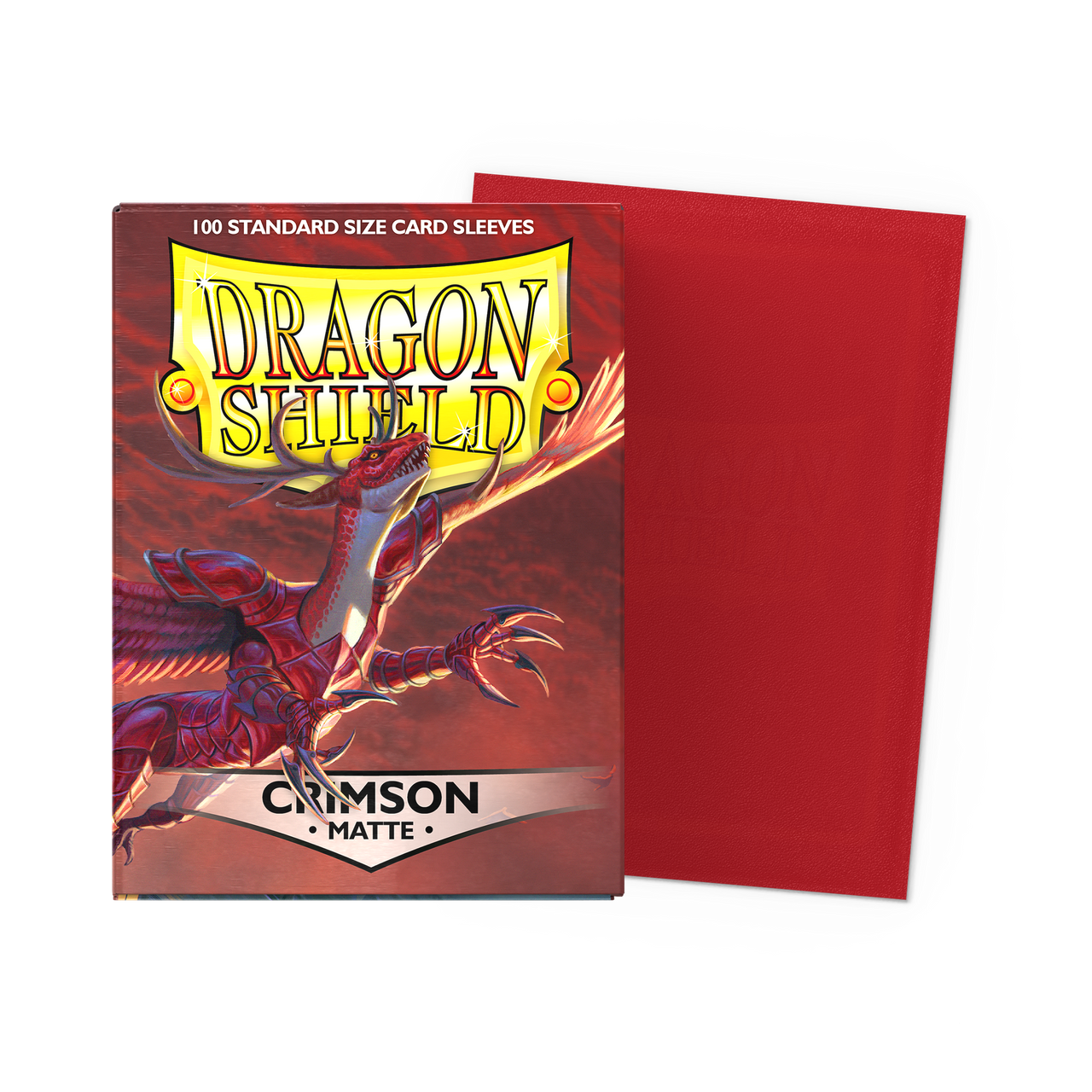 Dragon Shield Matte Sleeves Crimson (Red) – box and sleeve