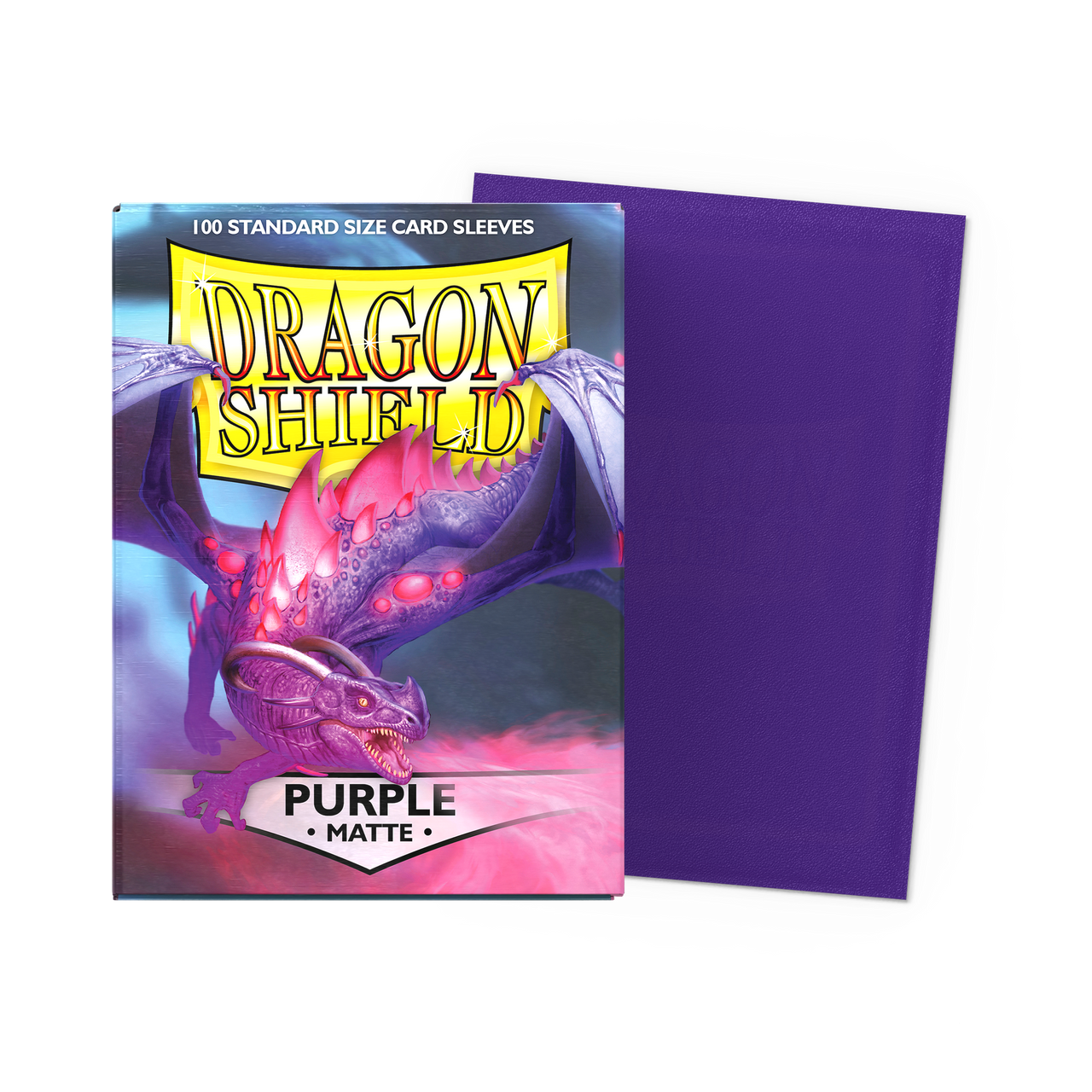 Dragon Shield Matte Sleeves Purple – box and sleeve