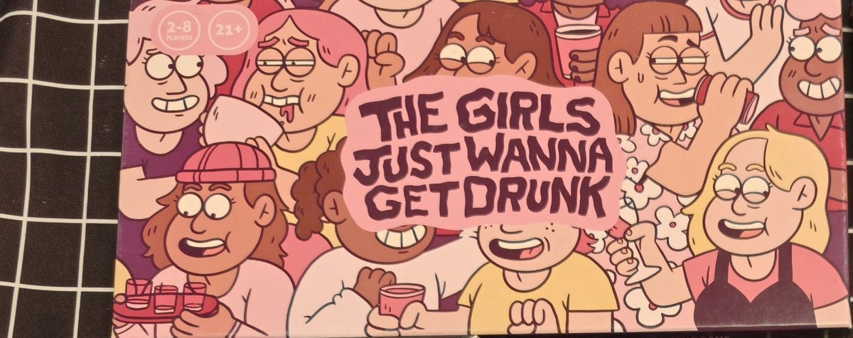 The Girls Just Wanna Get Drunk party game box art