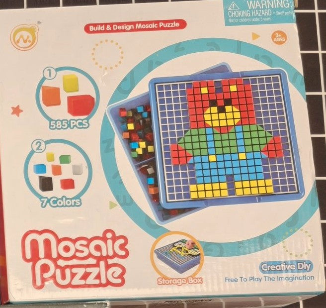 Mosaic Puzzle 585-piece kids' mosaic kit box