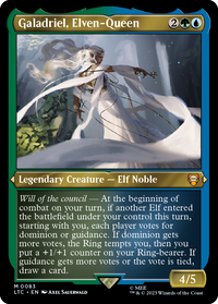 The Lord of the Rings: Tales of Middle-earth Commander Deck Elven Council – foil-etched Galadriel, Elven-Queen display commander
