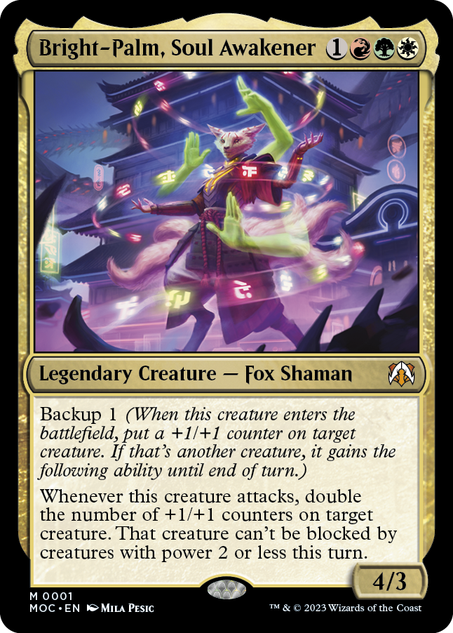 March of the Machine Commander Deck Call for Backup – Bright-Palm, Soul Awakener commander card
