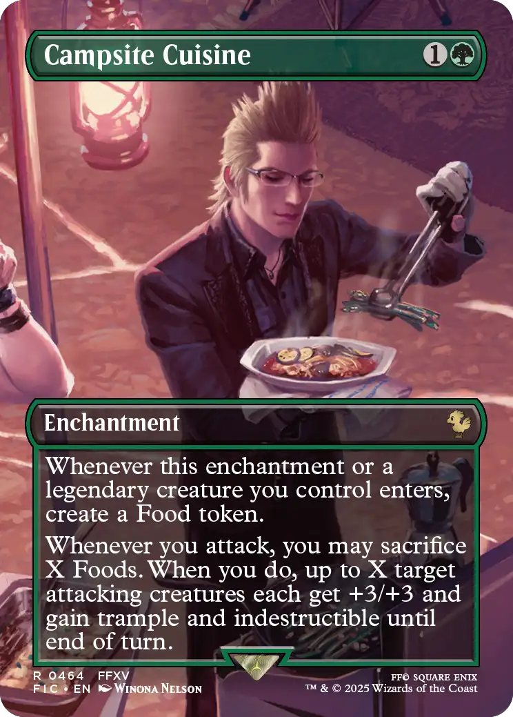 Magic: The Gathering FINAL FANTASY Camp Comrades Scene Box – borderless foil scene card 3
