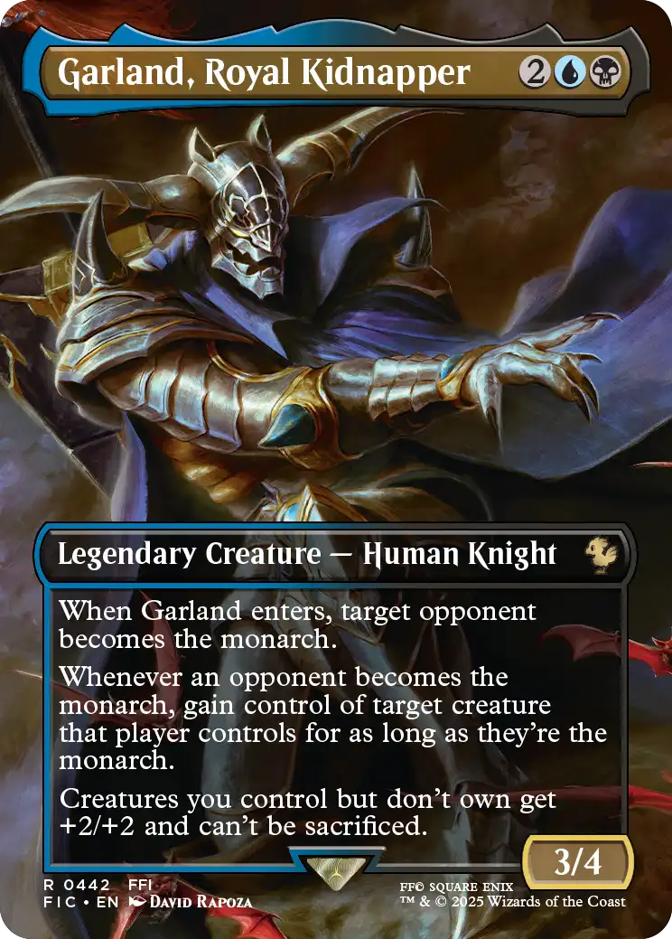 Magic: The Gathering FINAL FANTASY Garland at the Chaos Shrine Scene Box – borderless foil scene card 5