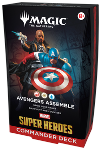 Magic: The Gathering Marvel Super Heroes Commander Deck Avengers Assemble – box front