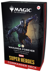 Magic: The Gathering Marvel Super Heroes Commander Deck Wakanda Forever – box front