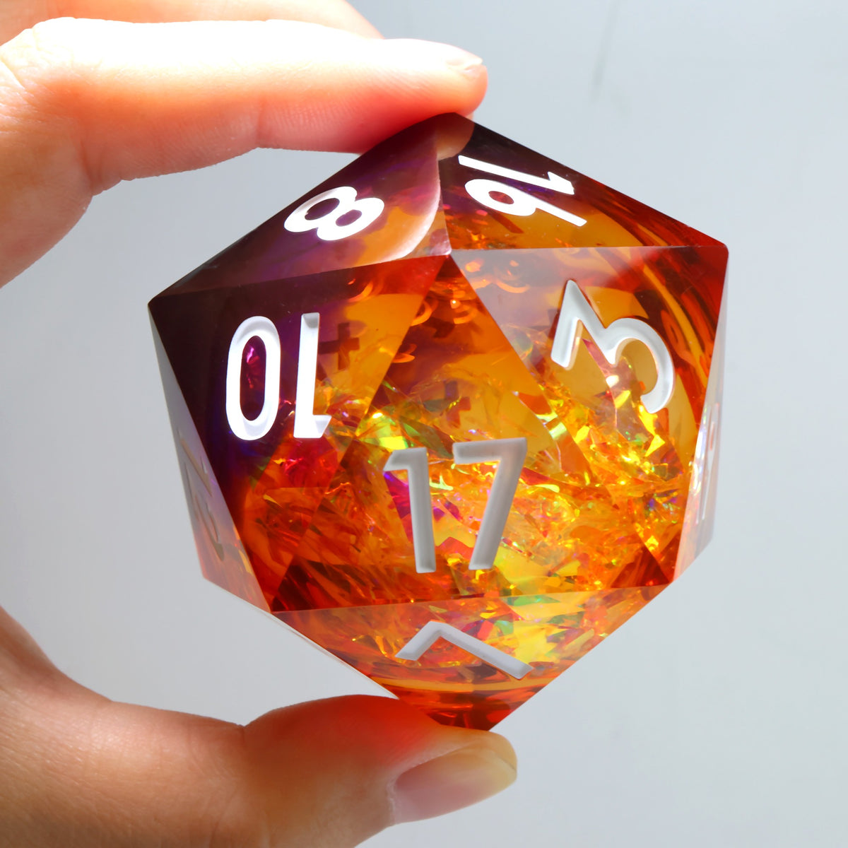 Fire Opal D20 (50 mm)