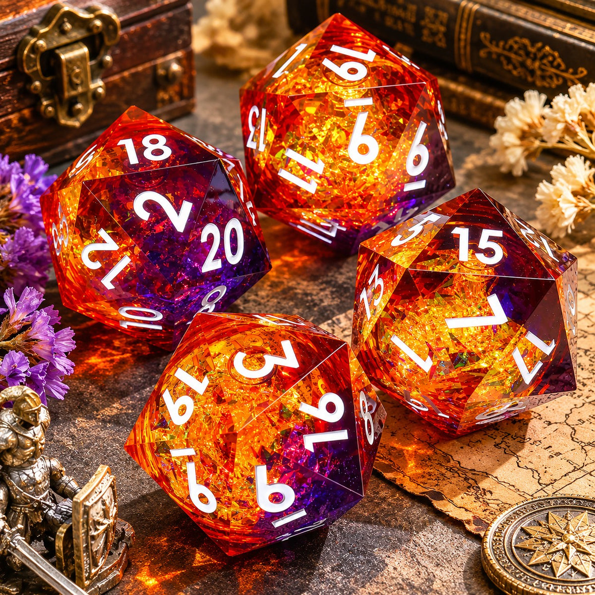 Fire Opal D20 (50 mm)