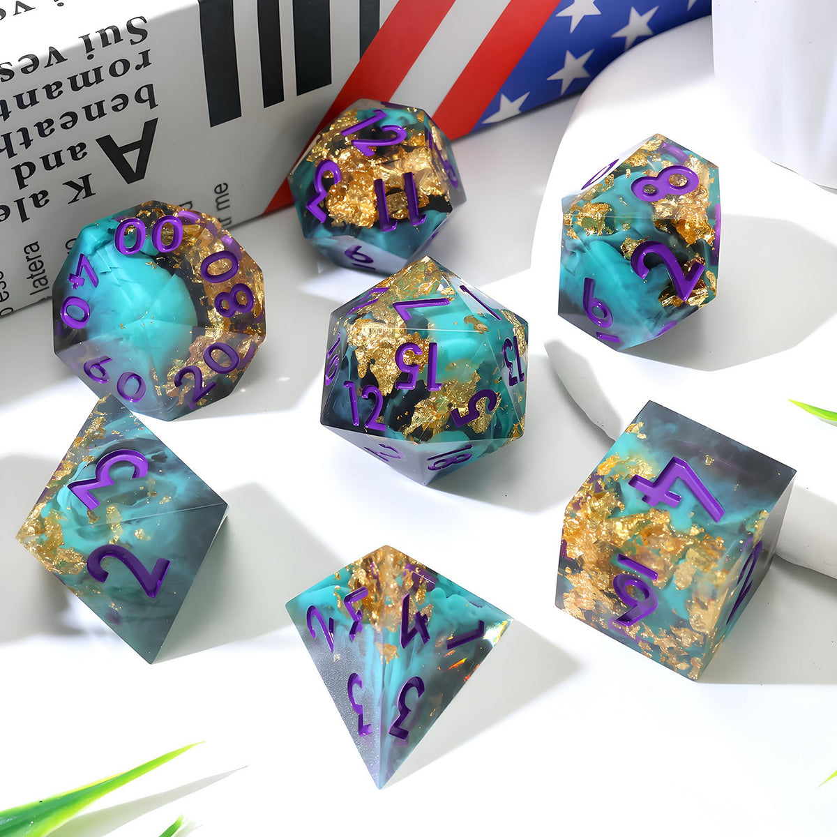 Gilded Reef Dice Set