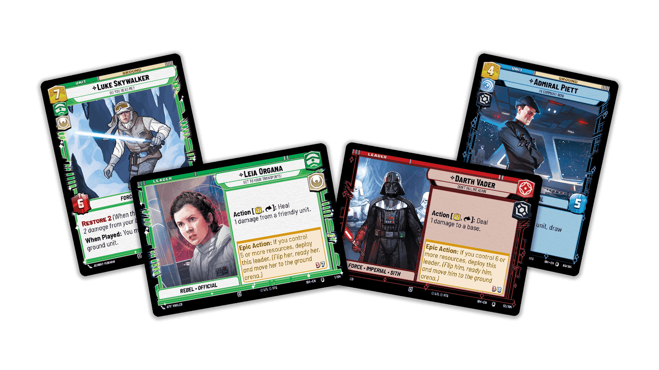 Star Wars: Unlimited Intro Battle: Hoth – card fan