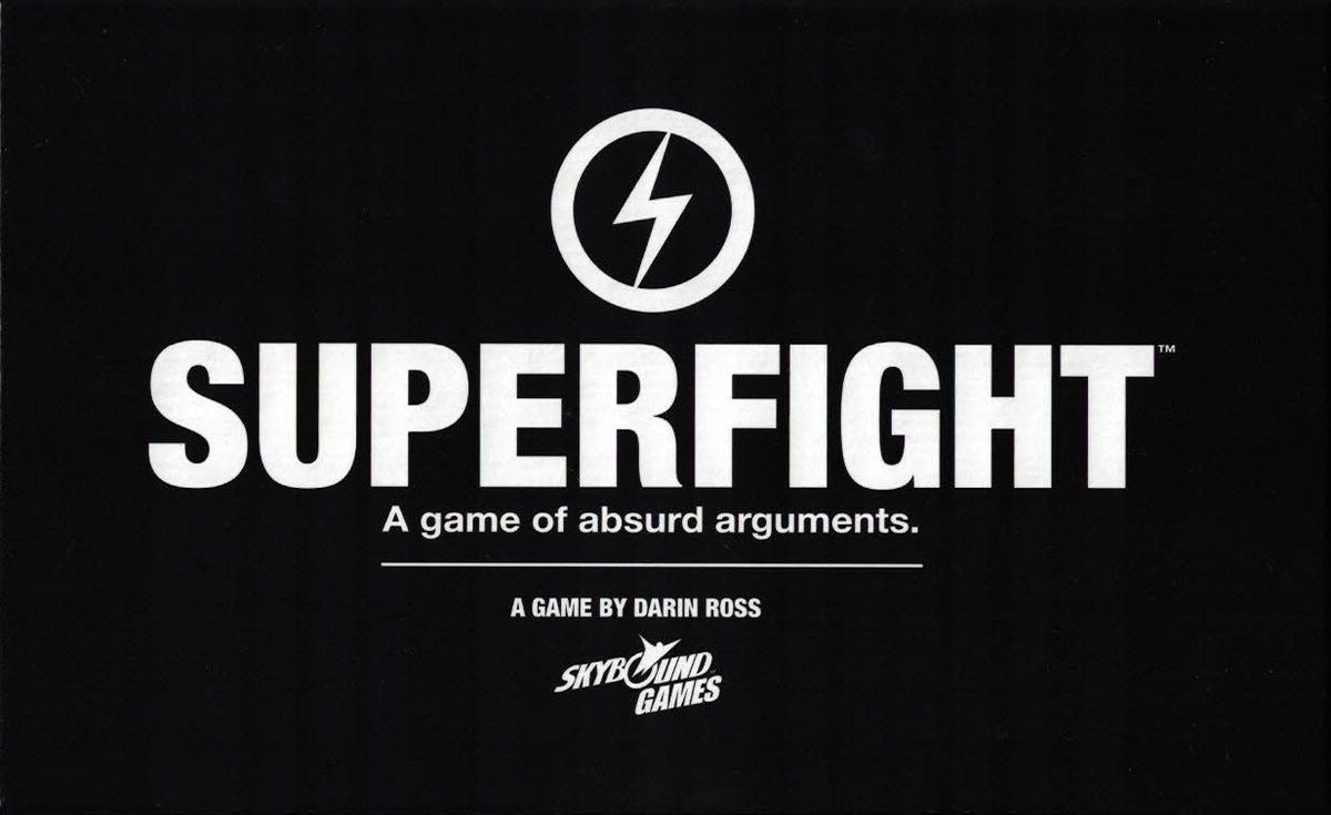 Superfight card game box art