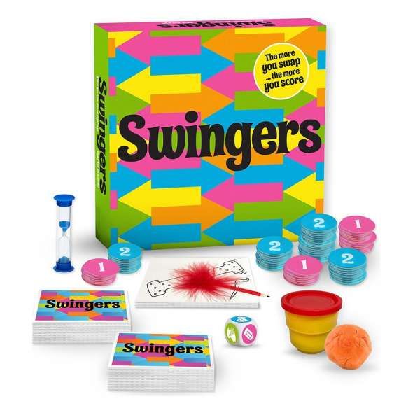 Swingers adult party game box art